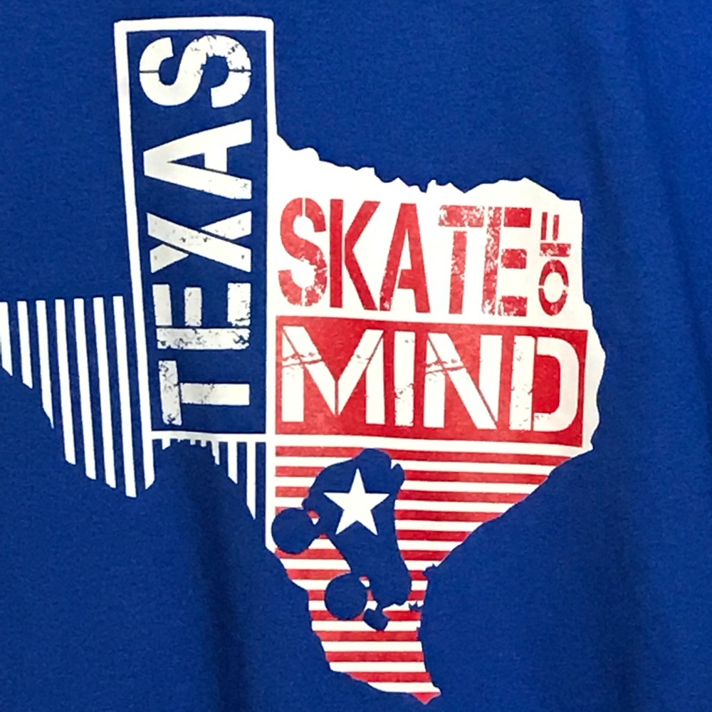 🌟Texas skate of mind skater Derby T-shirt New